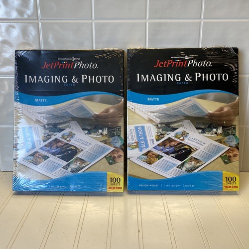 Jet Print Photo Paper Matte Finish 100 Sheet Value Pack 8.5” X 11” NEW