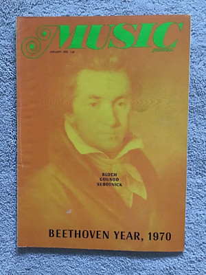Vintage MUSIC Journal Magazine January 1970 Beethoven Year 1970 Bloch Gounod