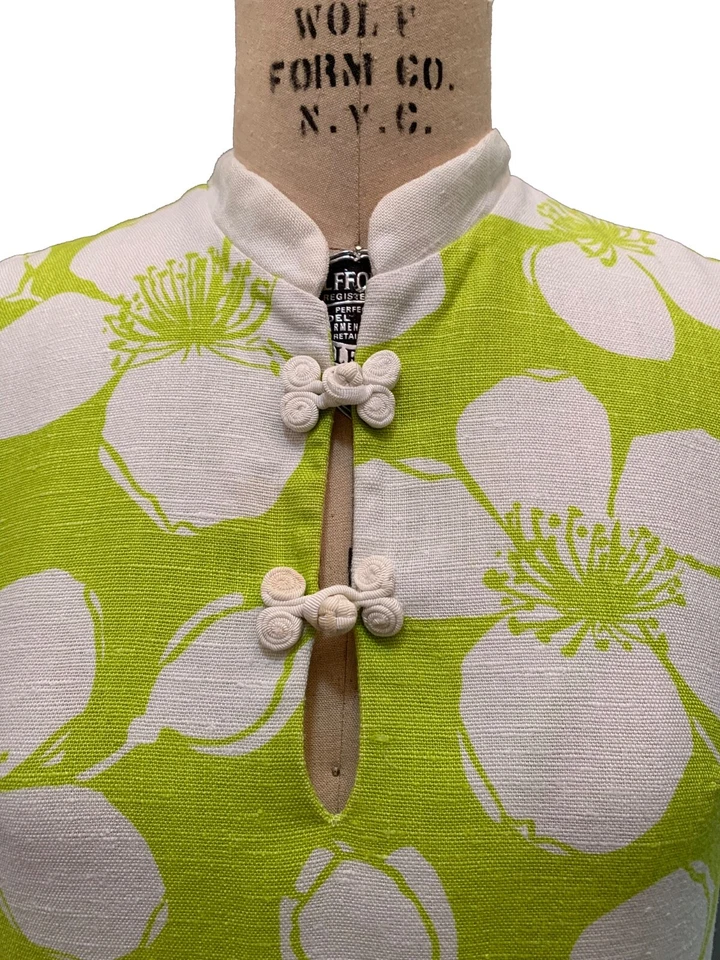 Maxi Vestido BEACHCOMBER Jamaica Vintage Años 70 Para Mujer Moygashel Lino Irlandés - Talla M/L Foto 4 de 4