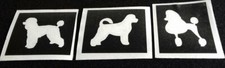5 - 25 Poodle dog stencils for etching on glass gift present craft hobby show
