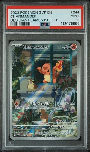 Pokemon Center Stamp Promo Charmander Obsidian Flames ETB SVP EN 044 PSA 9 Mint