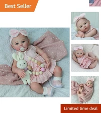 Realistic 18-Inch Reborn Doll Girl - Weighted & Poseable with Gift Set for Kids