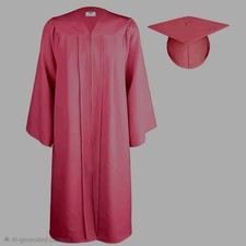 Graduation Cap and Gown Bachelor size 51 Matte PINK Unisex