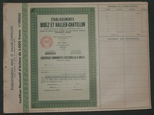 Lot  5 X Etablissements Bidez et Haller-Chatillon