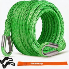 Synthetic Winch Rope Extension 38inch X 50ft 26500 Lbs Green Synthetic Winch Rope Extension 38inch X 50ft 26500 Lbs Green
