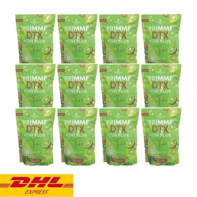 12x Primme DTX Kiwi Plus Fiber Powder Drink Instant Help Excretion Skin Healthy