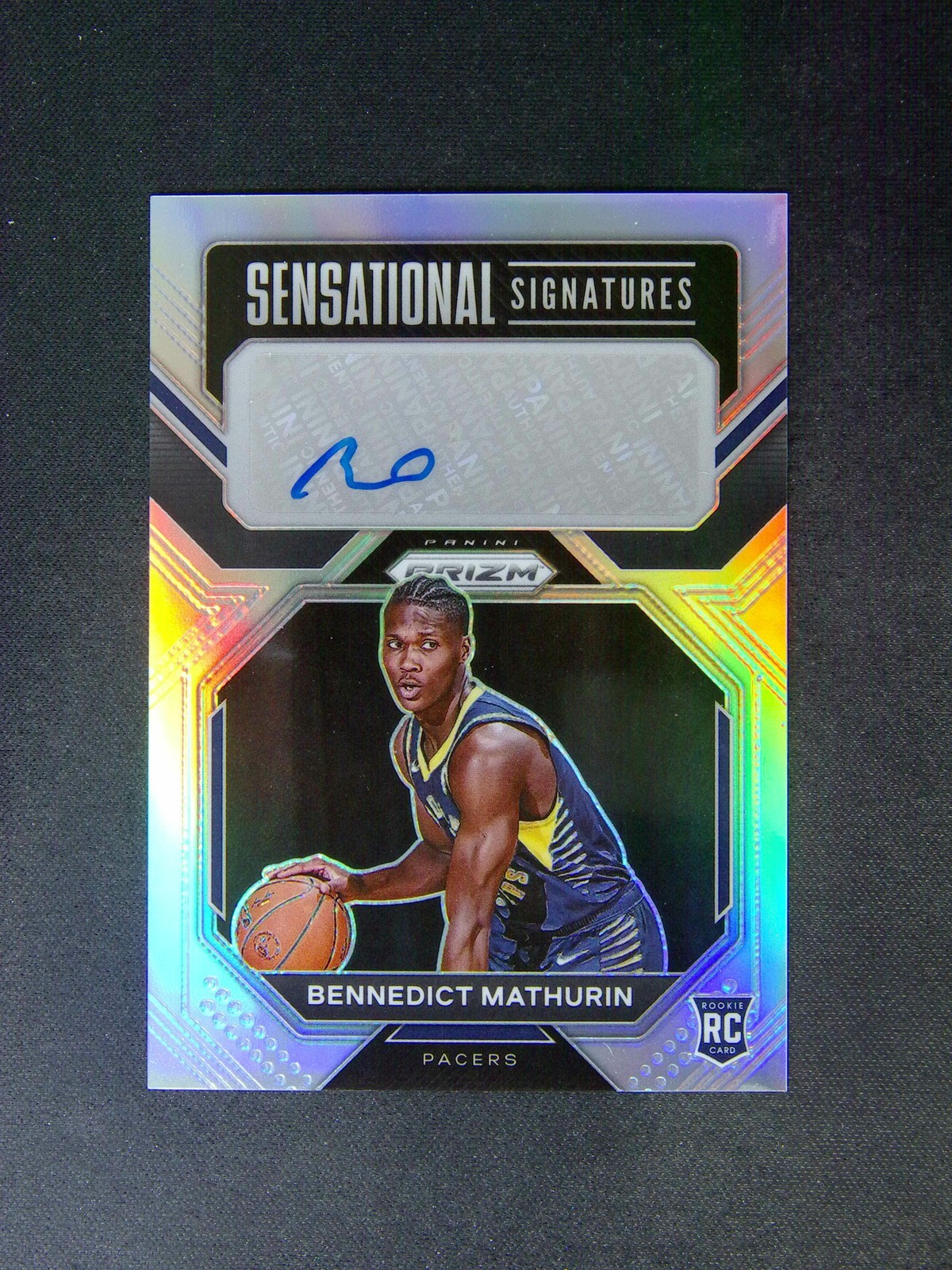 2022-23 Prizm Bennedict Mathurin RC Rookie Sensational Signatures Auto Silver