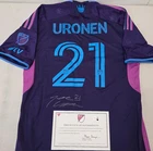 Charlotte FC JERE URONEN Signed Match Game Used Soccer Jersey 2024 Season