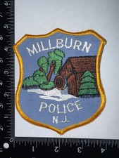 Vintage Cheese Cloth Millburn New Jersey Police Patch Obsolete patch