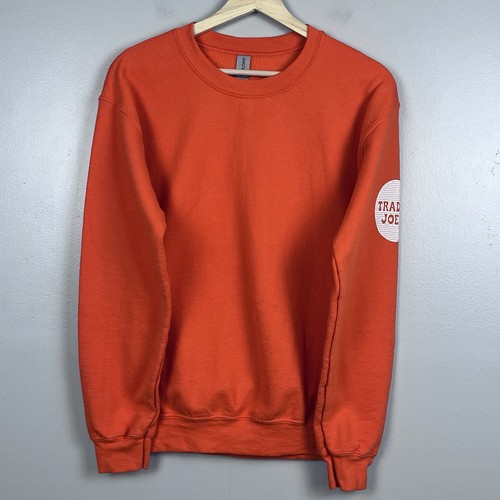Felpa girocollo pullover arancione uomo Trader Joe's taglia S dipendente, abbigliamento da lavoro - Foto 3 di 11