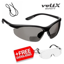 voltX CONSTRUCTOR BIFOCAL Reading Safety Glasses CE EN166F SMOKE LENS UV400