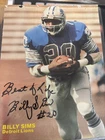 8”x10” Autographed Photo Of Billy Sims #20 For The Detroit Lions