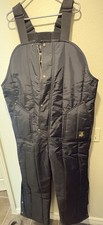 RefrigiWear Bib Overalls Insulated Snow Pants 0385T Size XL Black