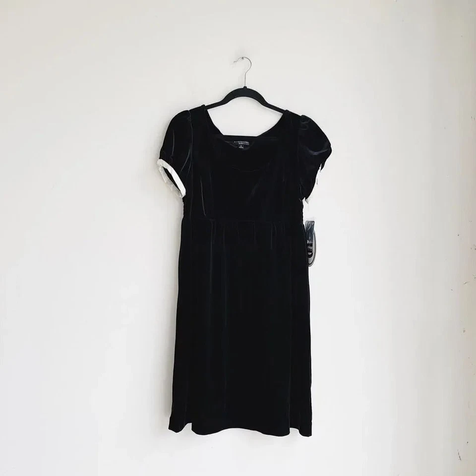 NUEVO CON ETIQUETAS BEHNAZ SARAFPOUR x TARGET | Vestido de terciopelo negro | 13 Foto 4 de 4