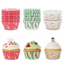 400 Pcs Christmas Cupcake Liners, 2.75 Inch Baking Cups with Holiday Snowflake