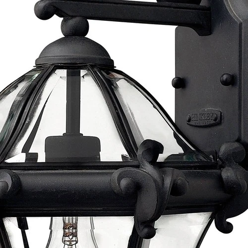 Hinkley Outdoor San Clemente Medium Wall Mount Lantern 13.75" Museum Black - Picture 3 of 5