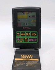 1993 CAESAR'S PALACE Hand Held POKER Game TIGER Electronics w/Sound Blackjack
