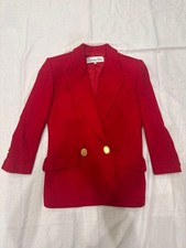 Christian Dior Double Tweed Jacket Red S Pre-Owned