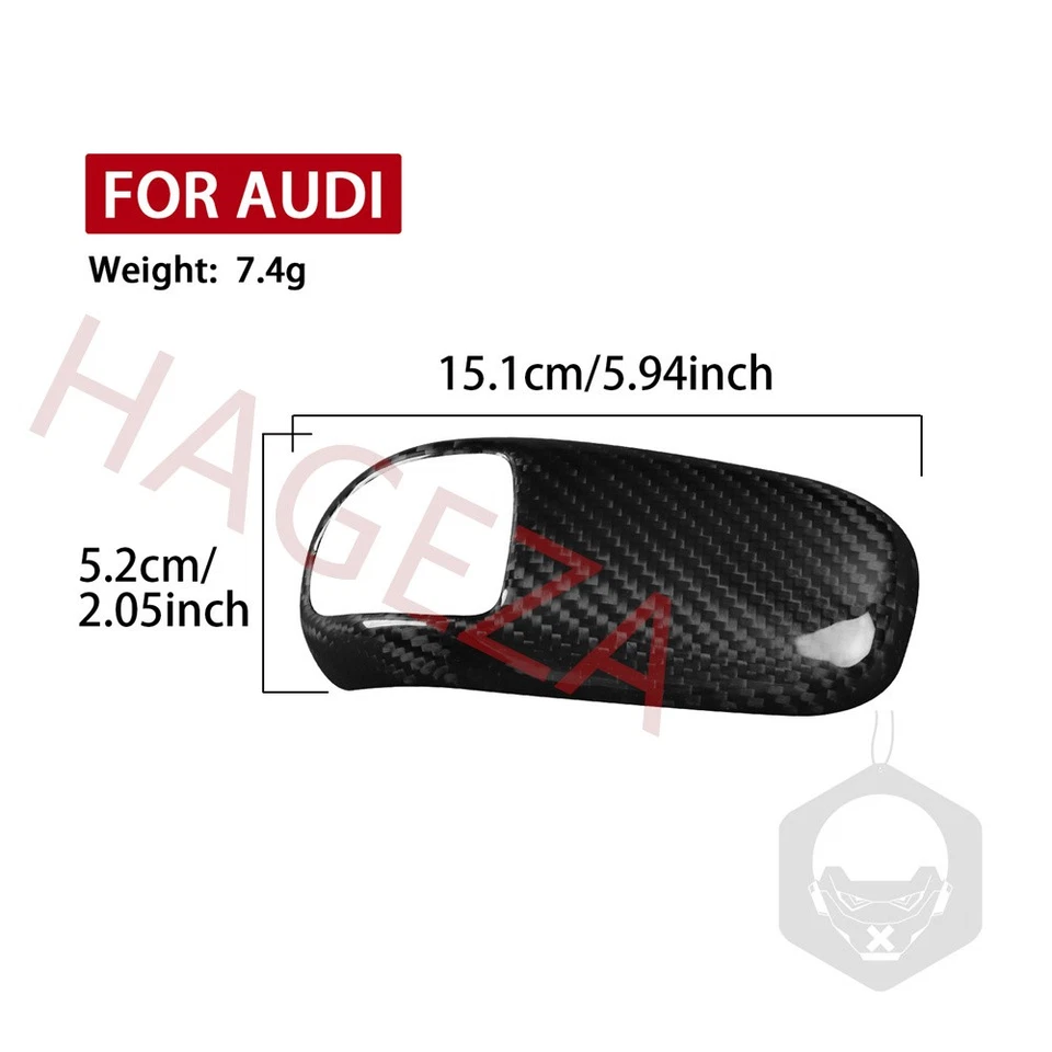 Cubierta de perilla de cambio de marchas de coche de fibra de carbono real para Audi A8 S8 2011-2017 accesorios Foto 2 de 4