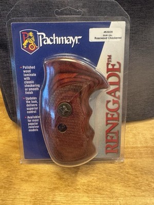 Pachmayr Poignée Renegade Wood Laminate S&W K&L Frame Rosewood Quadrillé - tecma