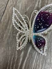 Butterfly Hair Clip Metal Rhinestone Acrylic