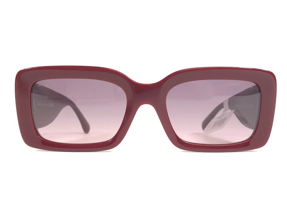 Monturas de gafas Chanel 5534-A c.1792/S1 monturas doradas rojas lentes degradadas púrpuras Foto 3 de 4