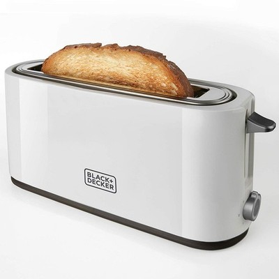 Black+decker 1 steckplatz 1000w weißer toaster