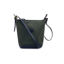 Borsa a secchiello a tracolla Gucci Vintage in pelle scamosciata verde