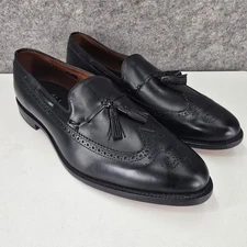 Allen Edmonds Manchester Black Leather Tassel Wingtip Loafer Dress Shoes Mens 16