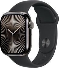 Apple Watch Series 10 GPS  LTE 46MM Slate Titanium Case Black Sport Band