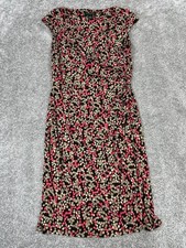 Lauren Ralph Lauren Dress Womens 8 Red Yellow Floral Bodycon