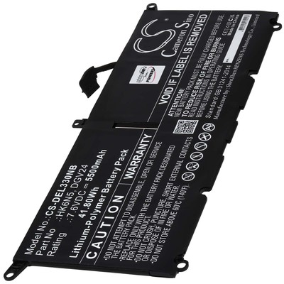Akku für Dell Inspiron 13 5000 5390 Laptop 7,6V 5500mAh/42Wh Li-Polymer Schwarz
