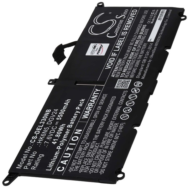 Akku FüR Dell Inspiron 13 5000 5390 Laptop 7,6V 5500Mah/42Wh Li-Polymer Schwarz-image