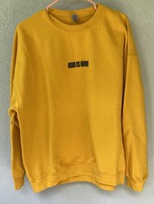 Gildan God Is Good Sweatshirt Crew Neck Graphic Print Men's XL
