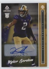 2022 Panini Luminance Rookie Gold Auto /100 Kyler Gordon #162 Auto 9r9