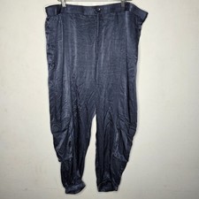 Johnny Was Jaspin Cargo Pants Navy Blue Jogger Pants Drawstring XL Women's