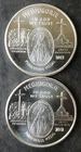 Two 2012 Medjugorje 1oz Silver Miraculous Medal Rounds