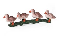 Four Small Duck Wild Animal Figure Toy PVC Doll Small Figurine Birthday Gifts
