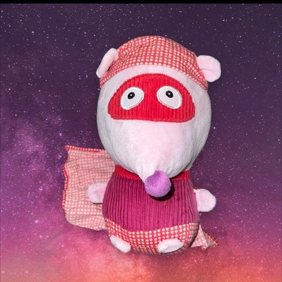 Super Zeros ZAZA the Mouse Pink Red 10'' Plush Cape Gold Stars Corduroy Top/Mask