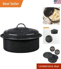 3lb Enamel Round Roaster - Small, Dishwasher Safe & Non-Stick Cooking Essential