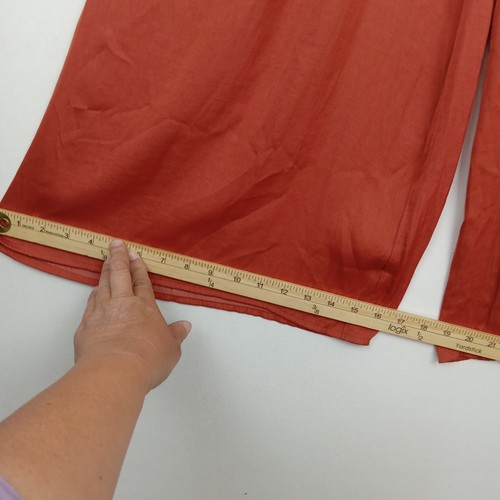 Zara Hose XS Palazzo Burnt Orange Fließend Weites Bein Gummibund Boho Beachy Y2K - Bild 7 von 12