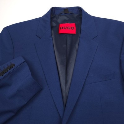 $495 Hugo Boss Henry M- 204x Blue Slim Fit Suit Jacket Blazer Mens