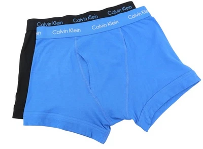 Calvin Klein Herren Unterwäsche S Blau Trunk Coton Stretch Logo 2 Pièces - Photo 1/4