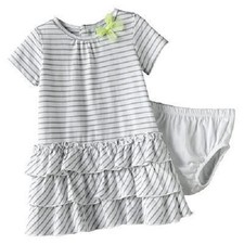 Carter's 2 Piece Tiered Ruffles Dress With Diaper Cover  Size 6 Months  NWT
