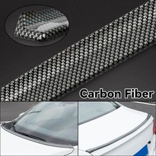 Universal 4.9ft Car Rear Roof Trunk Spoiler Wing Tail Lip Carbon Fiber Look Trim