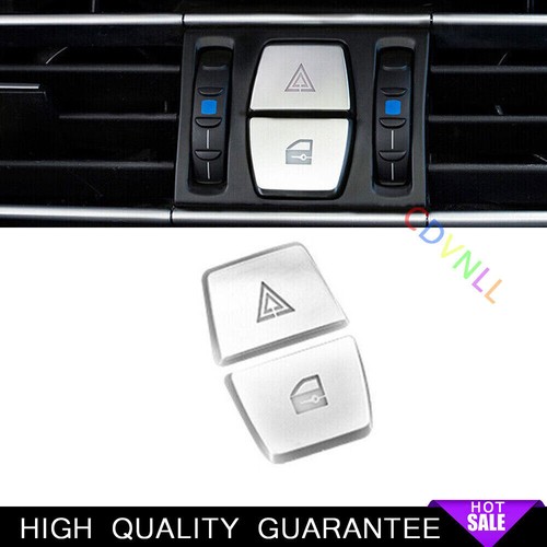 Mergency Light Button Frame Trim Fit For BMW 7 Series 2009-2015 Matte Silver Car - Picture 1 of 16