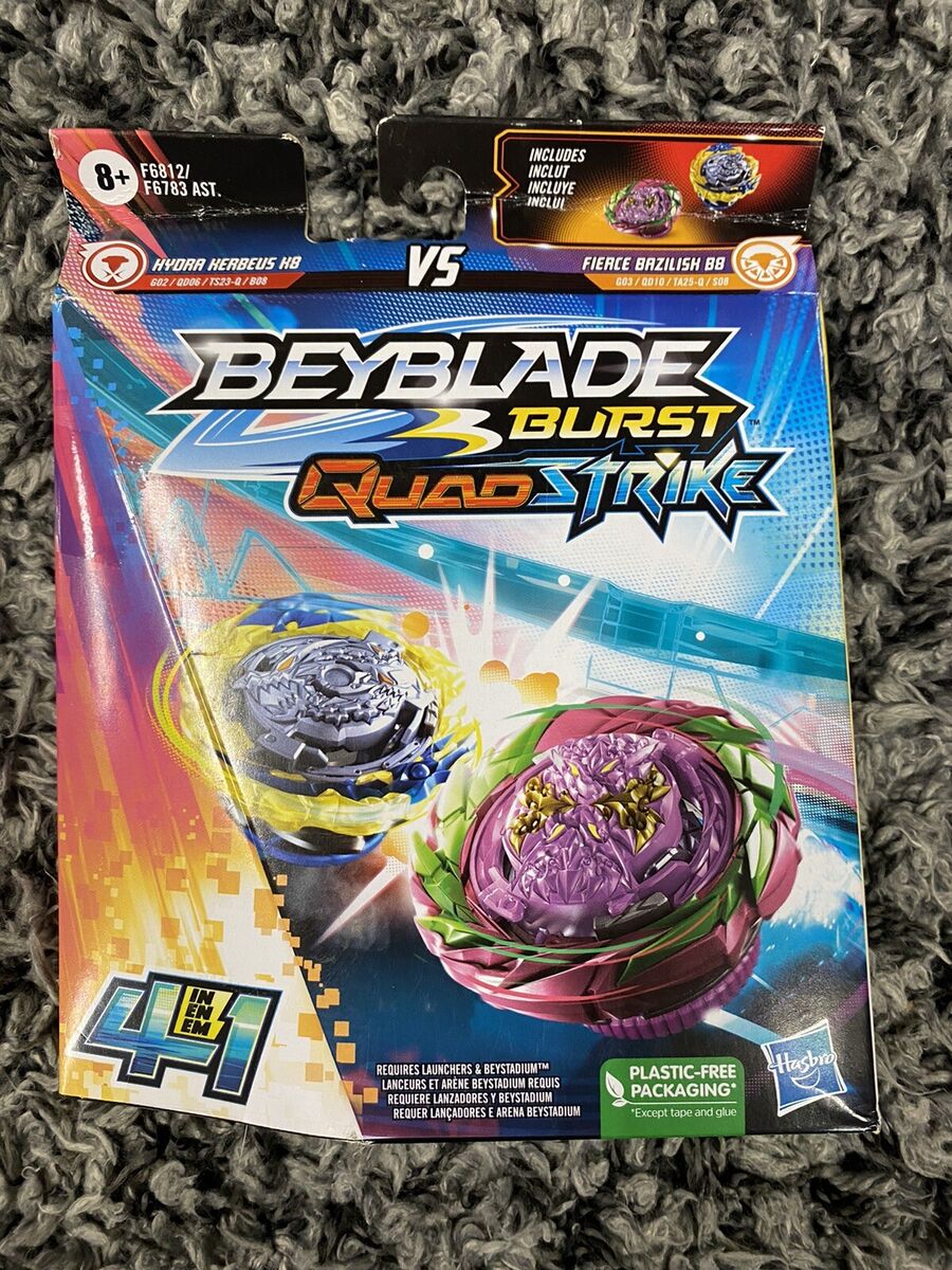 Beyblade Burst QuadStrike Fierce Basilisk B8 vs Hydra Kerbeus K8 4