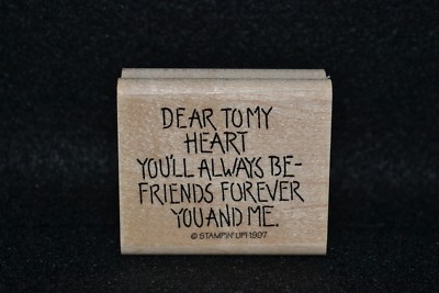  Rubber stamp -Dear to my heart you'll always be- Stampin' Up!-combined shipping