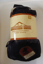 Mountain Ridge Mens Microfleece Sleep Pants XXL Black print NEW