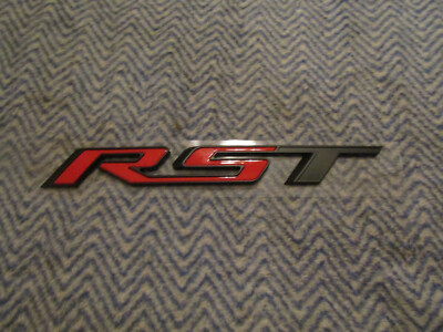 OEM GM Tailgate Emblem For 2019-2021 Chevy Silverado RST – Red & Black, Front/Rear Badge 84319995